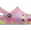 Crocs (GS) Klassiska marmorerade träskor ”Pink Yellow” 207002-6SO