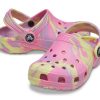 Crocs (GS) Klassiska marmorerade träskor ”Pink Yellow” 207002-6SO