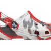 Crocs (GS) Klassiska marmorerade träskor ”White Red Grey” 207002-884