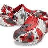 Crocs (GS) Klassiska marmorerade träskor ”White Red Grey” 207002-884