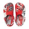 Crocs (GS) Klassiska marmorerade träskor ”White Red Grey” 207002-884