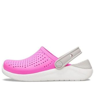 Crocs (GS) LiteRide träskor ”Pink White Grey” 205964-6QR