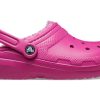 Crocs Klassisk Fodrad Träsko Sport Unisex Lila Röda Sandaler 203591-6SV
