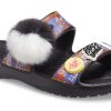 Crocs klassisk mjuk sula Mysig platt klack sporttofflor unisex svart 207403-001