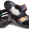 Crocs klassisk mjuk sula Mysig platt klack sporttofflor unisex svart 207403-001