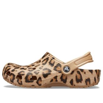 Crocs klassisk tryckt träsko ”Leopard Gold” 205838-98R