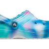Crocs klassiska fodrade solariserade träskor ”White Blue Aqua” 207560-4SU