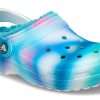 Crocs klassiska fodrade solariserade träskor ”White Blue Aqua” 207560-4SU