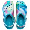 Crocs klassiska fodrade solariserade träskor ”White Blue Aqua” 207560-4SU