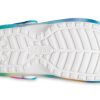 Crocs klassiska fodrade solariserade träskor ”White Blue Aqua” 207560-4SU