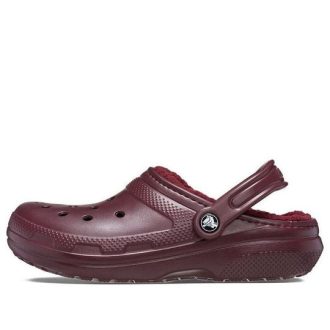 Crocs klassiska fodrade träskor ”Dark Cherry” 203591-6WD