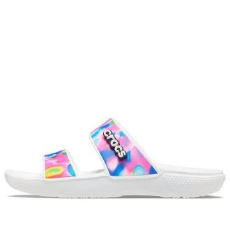 Crocs Klassiska Färgglada Unisex Vit Rosa Tofflor ”Vit Rosa” 207771-102