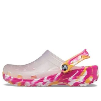 Crocs klassiska genomskinliga marmorerade träskor ”Transparent Pink” 207407-94S