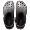 Crocs klassiska glitterfodrade träskor ”Black Silver” 205842-067