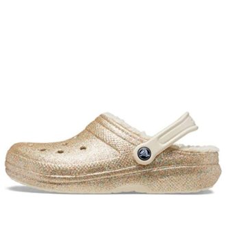 Crocs klassiska glitterfodrade träskor ”Gold” 504271