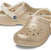 Crocs klassiska glitterfodrade träskor ”Gold” 504271
