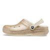Crocs klassiska glitterfodrade träskor ”Gold White” 205842-93S