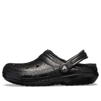 Crocs klassiska glitterfodrade träskor ”Svarta” 205842001