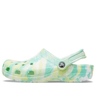 Crocs klassiska marmorerade träskor ”Grön gul” 206867-3U5