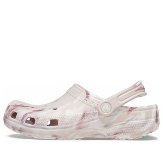 Crocs klassiska marmorerade träskor ”White Pink” 206867-6WS