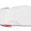 Crocs klassiska mönster slitstarka halkfria sporter Unisex Vit Blå Röd Sandaler ”Vit Blå Röd” 205453-928