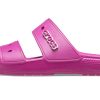 Crocs klassiska mysiga unisex lila röda sandaler 206761-6SV