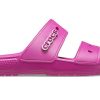 Crocs klassiska mysiga unisex lila röda sandaler 206761-6SV