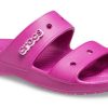 Crocs klassiska mysiga unisex lila röda sandaler 206761-6SV