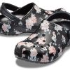 Crocs klassiska tryckta träskor ”Svart rosa” 205838-97J