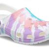Crocs Klassiskt träskomönster Crocs platt klack Sport Färgglada blå sandaler 205453-6SN