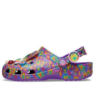 Crocs Lisa Frank x Classic Clog ”Neon Purple Multi Hearts” 207736-573