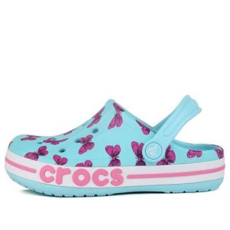 Crocs (PS) 4 Utskrift utomhus platt klack Strandsport Blå sandaler 206178-4O9