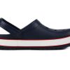Crocs (PS) Corcband Bold Logo Minimalistic Casual Blå Röda Sandaler ”Blue Red” 206022-4CC Crocs (PS) Corcband Bold Logo Minimalistic Casual Blå Röda Sandaler ”Blue Red” 206022-4CC
