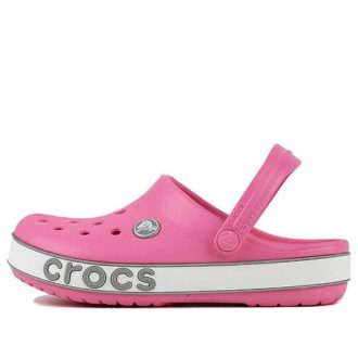 Crocs (PS) Crocband Bold Logo Utomhus Platt klack Minimalistisk Sport Rosa Sandaler 206022-65Y