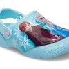 Crocs (PS) fryst tryck utomhus platt klack sport blå sandaler 207078-4O9 Crocs (PS) fryst tryck utomhus platt klack sport blå sandaler 207078-4O9