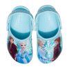 Crocs (PS) fryst tryck utomhus platt klack sport blå sandaler 207078-4O9 Crocs (PS) fryst tryck utomhus platt klack sport blå sandaler 207078-4O9