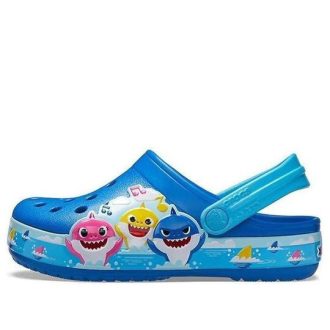 Crocs (PS) Funny Shark Small Crocs utomhus platt klack Strandsport Blå sandaler 206704-4JL