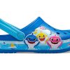 Crocs (PS) Funny Shark Small Crocs utomhus platt klack Strandsport Blå sandaler 206704-4JL Crocs (PS) Funny Shark Small Crocs utomhus platt klack Strandsport Blå sandaler 206704-4JL