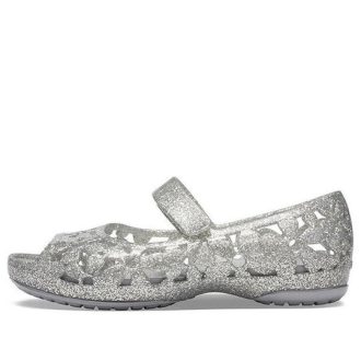 Crocs (PS) Isabella Flower Flat ”Silver” 205461-040