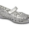 Crocs (PS) Isabella Flower Flat ”Silver” 205461-040