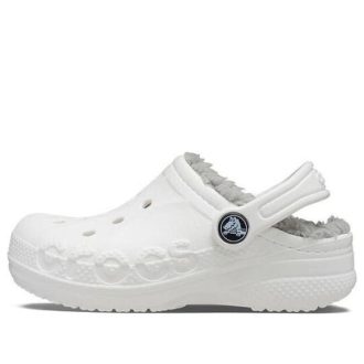 Crocs (PS) Klassisk Baya-fodrad träsko ”White Grey” 207500-11H