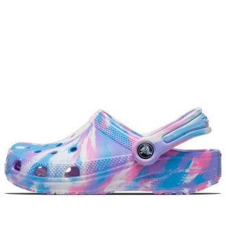 Crocs (PS) Klassisk marmorerad träsko ”Blue Purple Pink” 207464-102