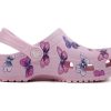 Crocs (PS) Klassisk träsko fjärilsmönster utomhus platt klack Sport Rosa sandaler 206414-6GD Crocs (PS) Klassisk träsko fjärilsmönster utomhus platt klack Sport Rosa sandaler 206414-6GD