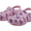Crocs (PS) Klassisk träsko fjärilsmönster utomhus platt klack Sport Rosa sandaler 206414-6GD Crocs (PS) Klassisk träsko fjärilsmönster utomhus platt klack Sport Rosa sandaler 206414-6GD