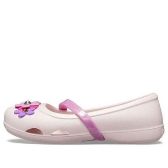 Crocs (PS) Lina Charm Platta Blommor Blekrosa sandaler 205529-6PI