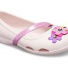 Crocs (PS) Lina Charm Platta Blommor Blekrosa sandaler 205529-6PI