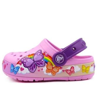 Crocs (PS) Rolig fjäril utomhus platt klack Sport Rosa sandaler 205649-6I2 Crocs (PS) Rolig fjäril utomhus platt klack Sport Rosa sandaler 205649-6I2