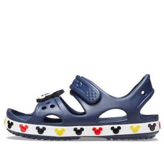 Crocs (PS) Rolig Musse kardborreband utomhus öppen tå platt klack sport djupblå sandaler 206171-410 Crocs (PS) Rolig Musse kardborreband utomhus öppen tå platt klack sport djupblå sandaler 206171-410
