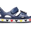 Crocs (PS) Rolig Musse kardborreband utomhus öppen tå platt klack sport djupblå sandaler 206171-410 Crocs (PS) Rolig Musse kardborreband utomhus öppen tå platt klack sport djupblå sandaler 206171-410