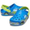 Crocs (PS) Roligt mönster, platt klack, sportblå sandaler 207074-4JL